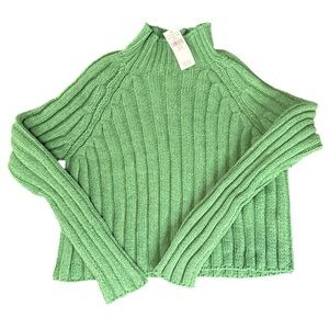 American Eagle Outfitters Green Cowl Neck Sweater